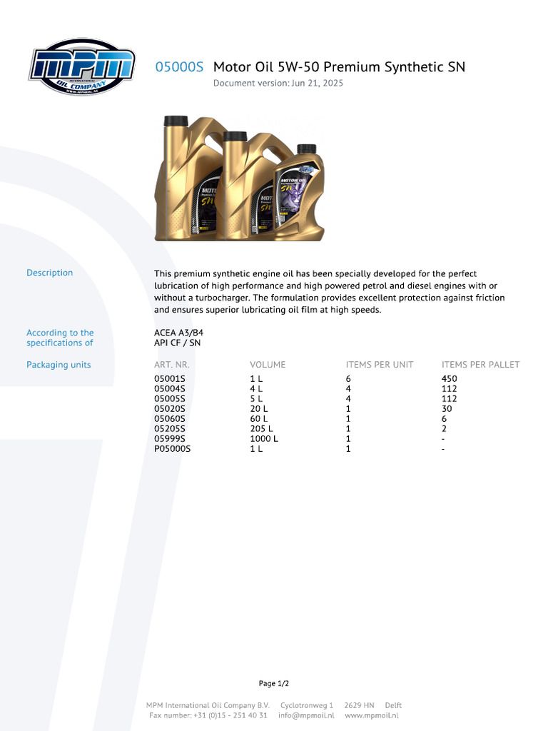 TDS 05000S | PDF