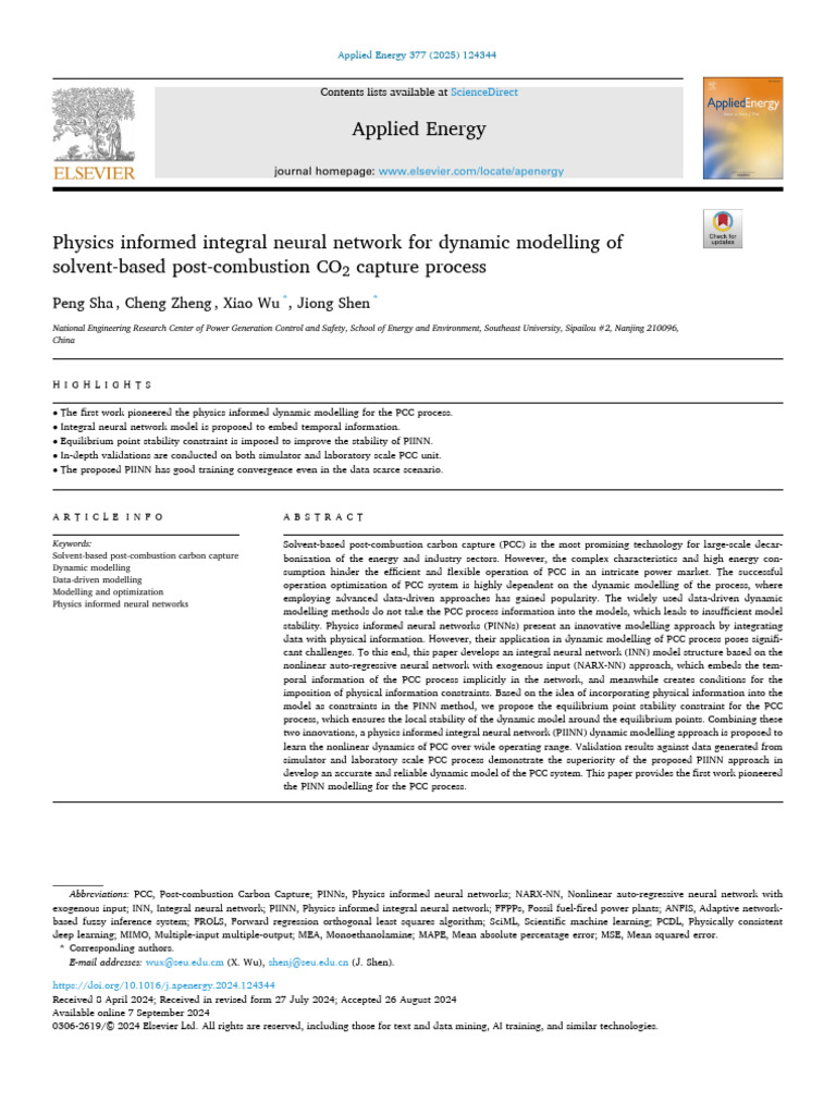 Physics Informed Integral Neural Network for Dynamic Modelling Of | PDF ...