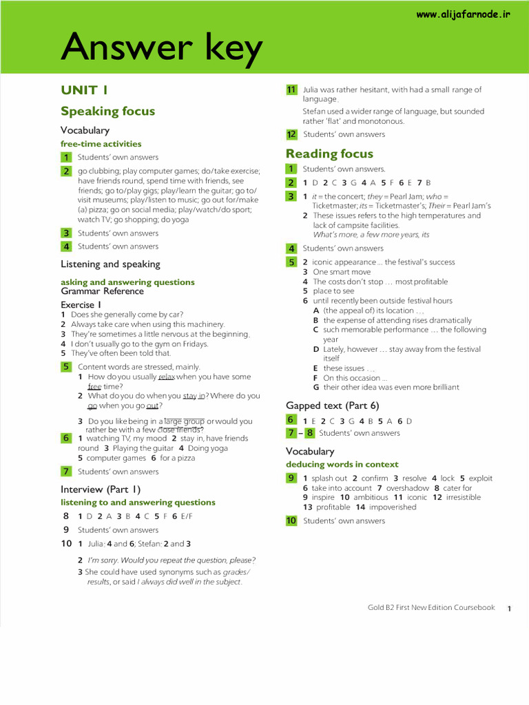 Vocabulary and Grammar Practice Guide | PDF