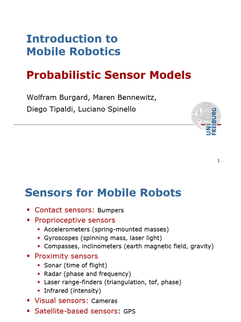 Probabilistic Sensor Models Overview | PDF | Measuring Instrument