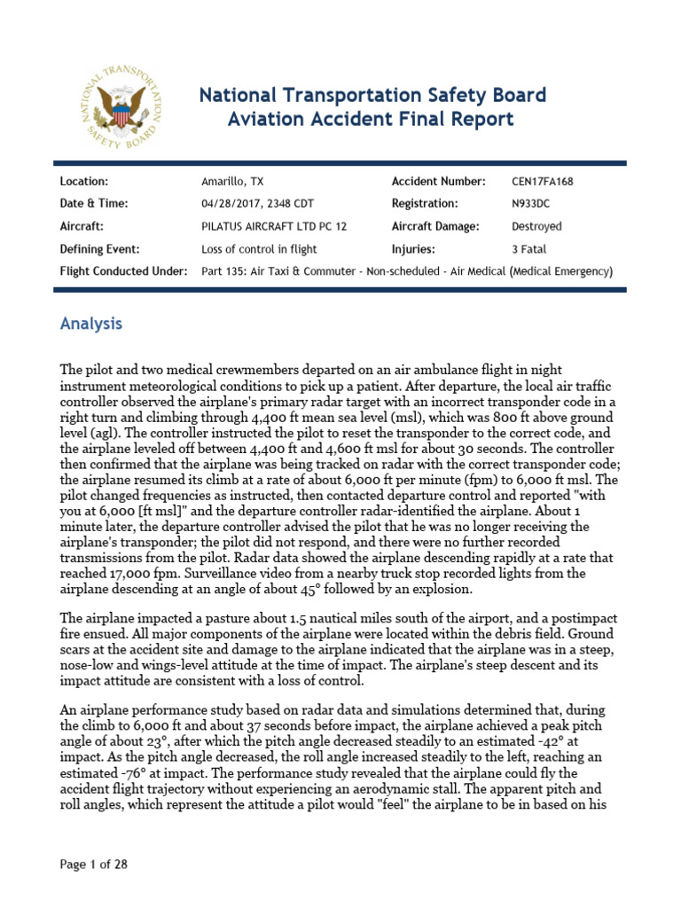 RF N93DC - PC12 - 28abr2017 | PDF | Transponder (Aeronautics ...