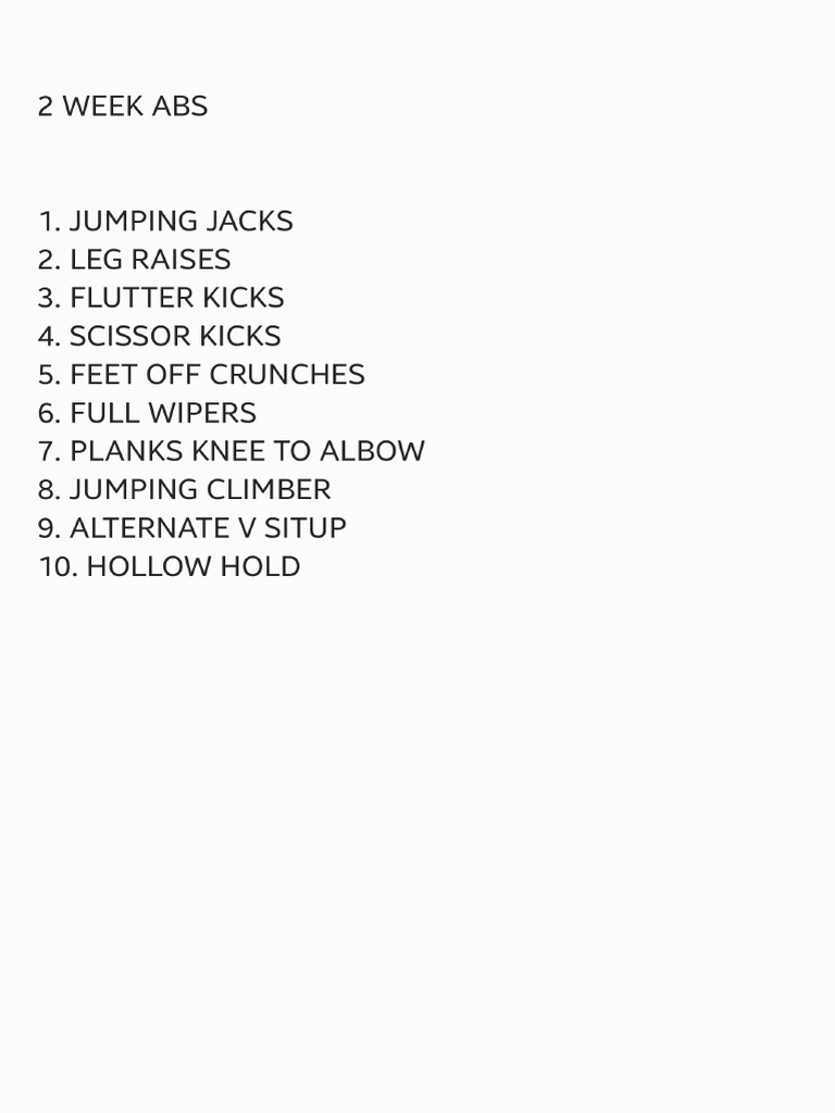 02 Weeks Abs Workout Pdf
