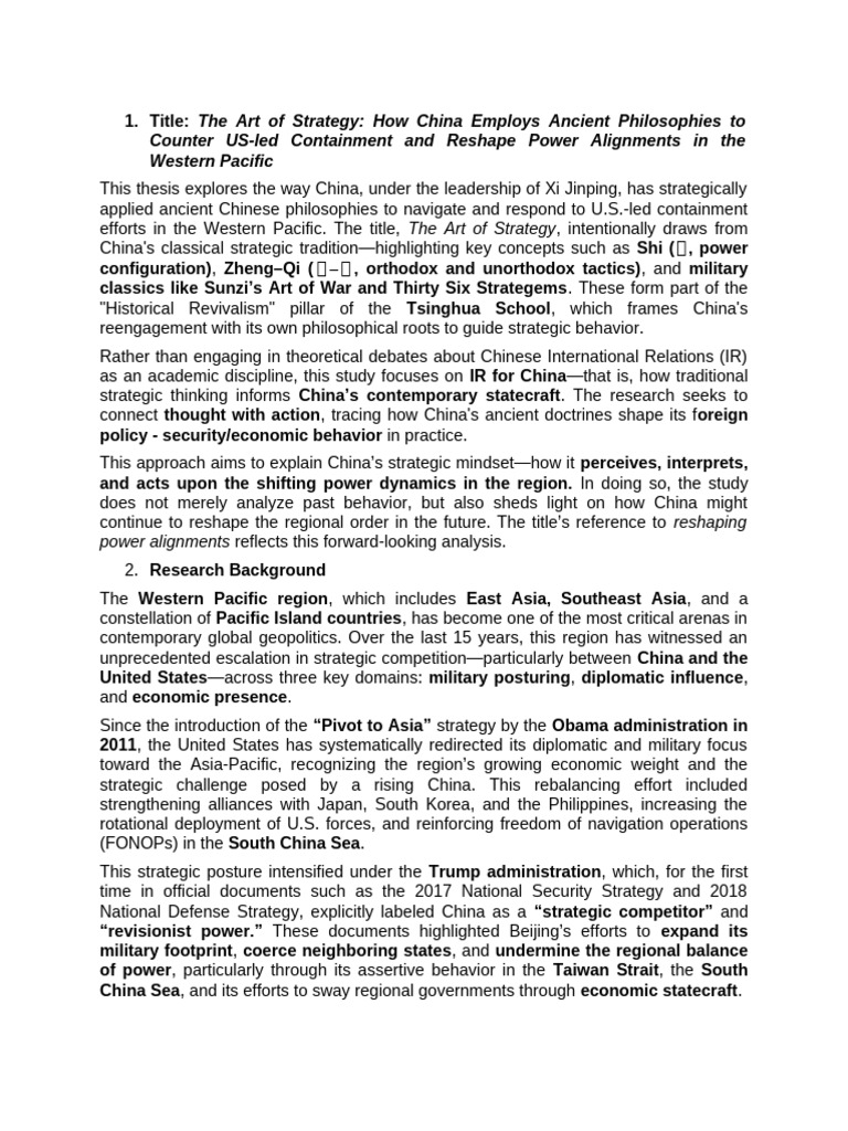 China's Ancient Strategies in Modern Geopolitics | PDF | China | World ...