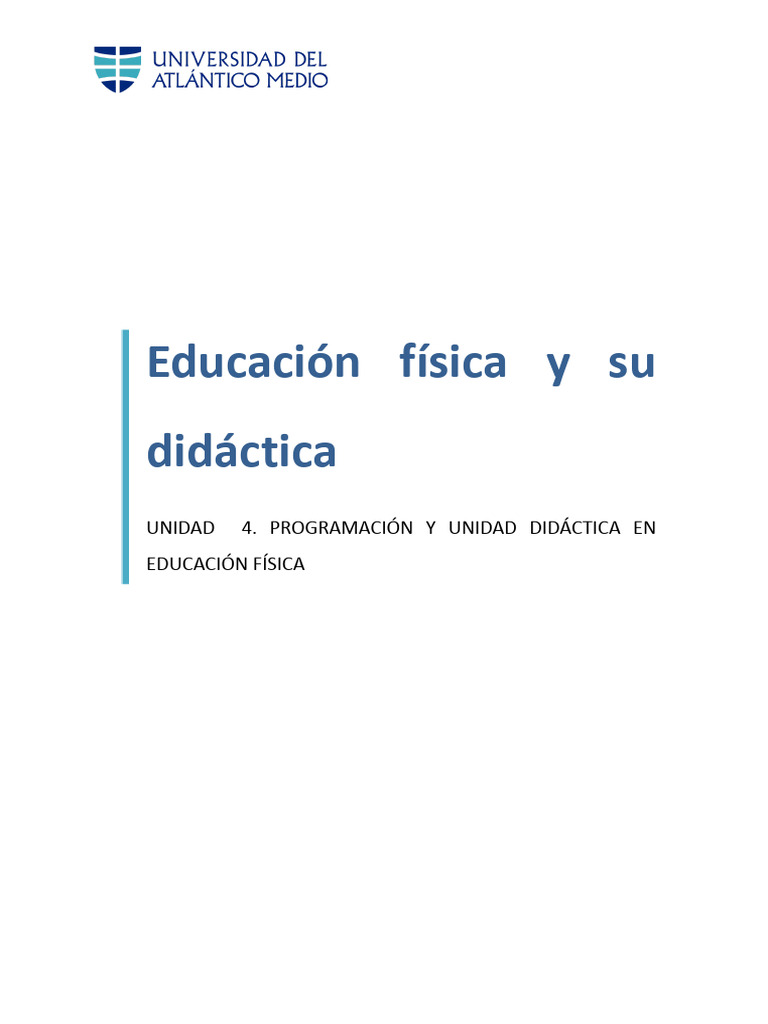 Programación Didáctica en Educación Física | PDF | Plan de estudios ...
