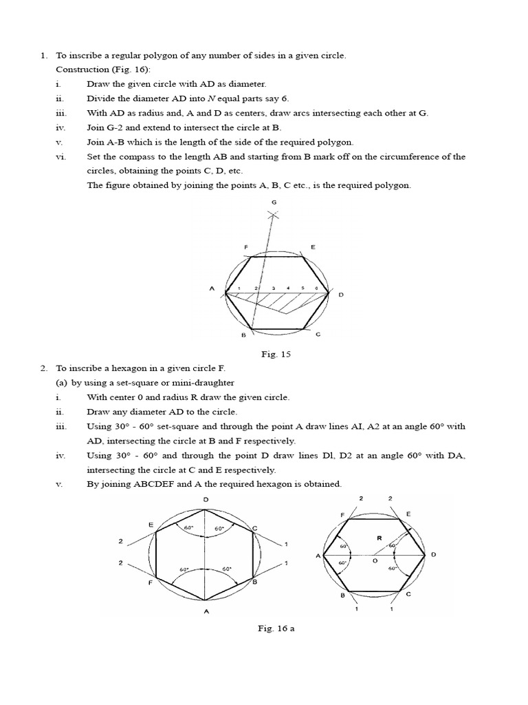 Inscribing Regular Polygons in Circles | PDF