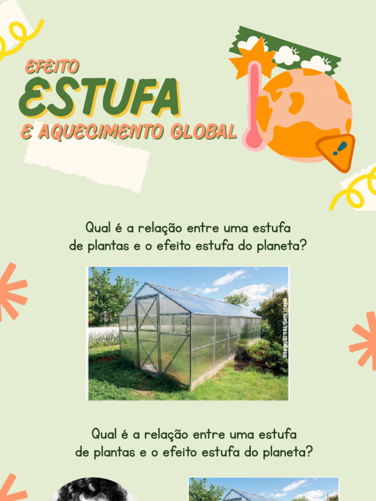 Relação entre Estufas e Efeito Estufa | PDF | Efeito estufa | Dióxido ...