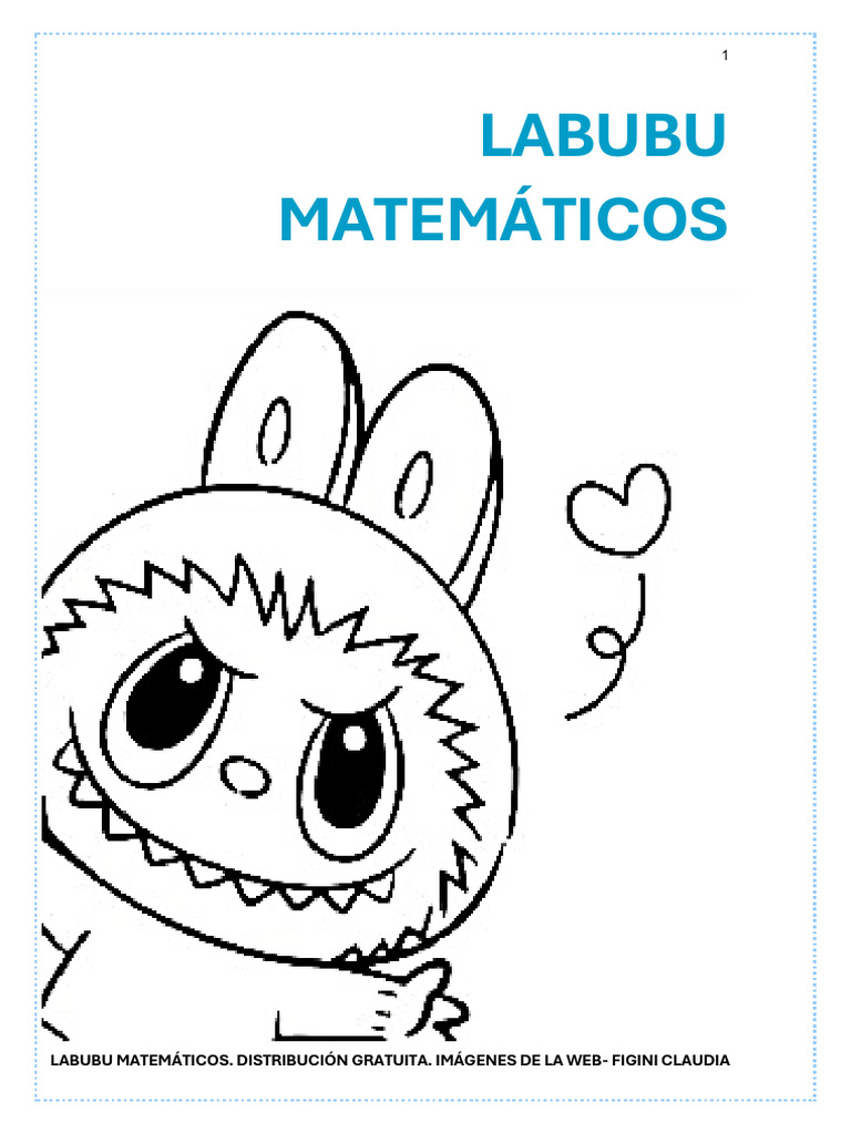 Labubu Matemáticos: Actividades Divertidas | PDF