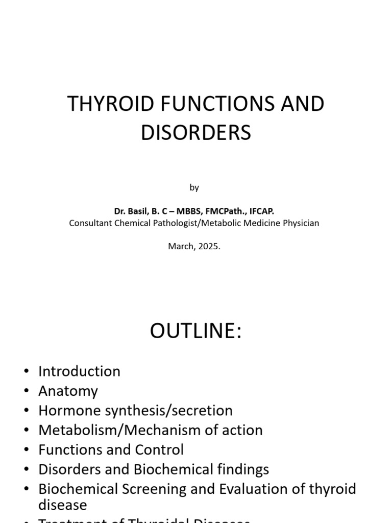 Thyroid Functions and Disorders Overview | PDF | Hypothyroidism | Thyroid