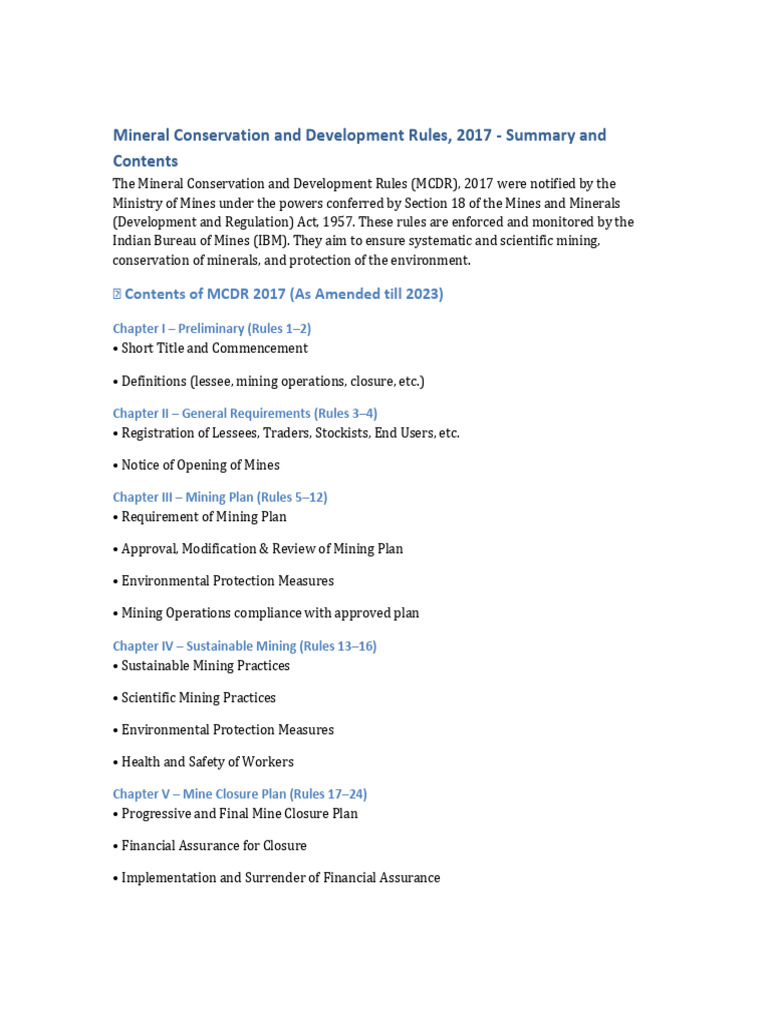 MCDR 2017: Overview and Key Rules | PDF