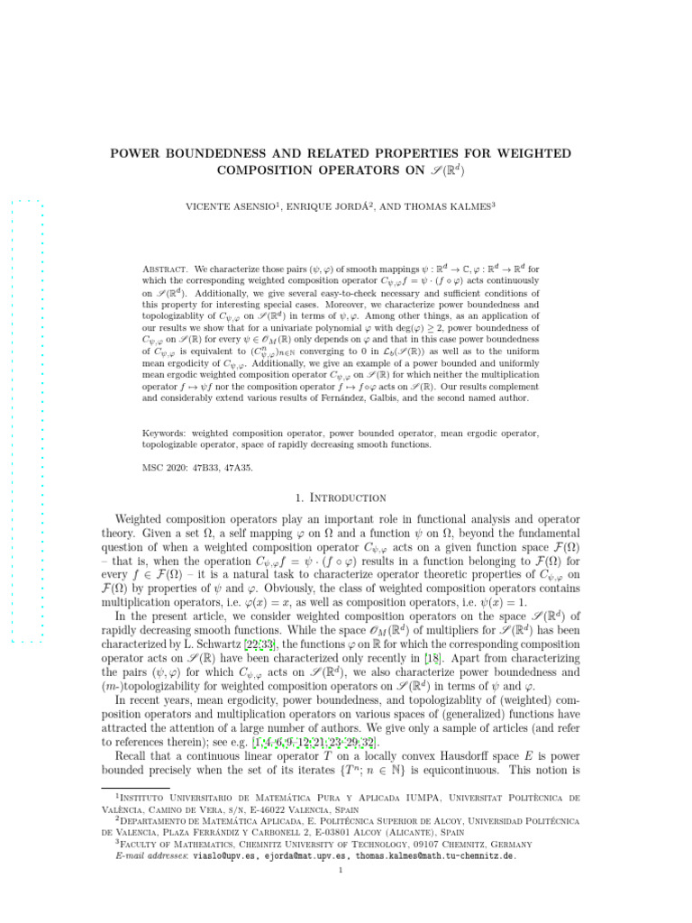 Composition Operator On S (RD) | PDF | Continuous Function ...