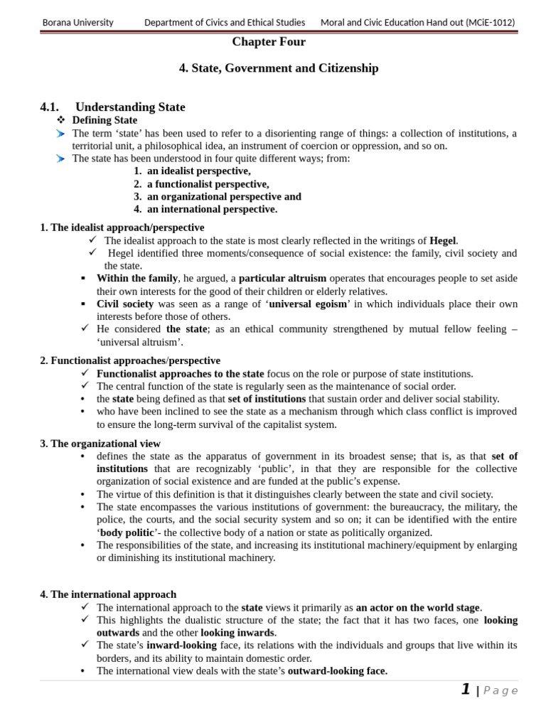 Understanding State and Citizenship Concepts | PDF | Citizenship ...