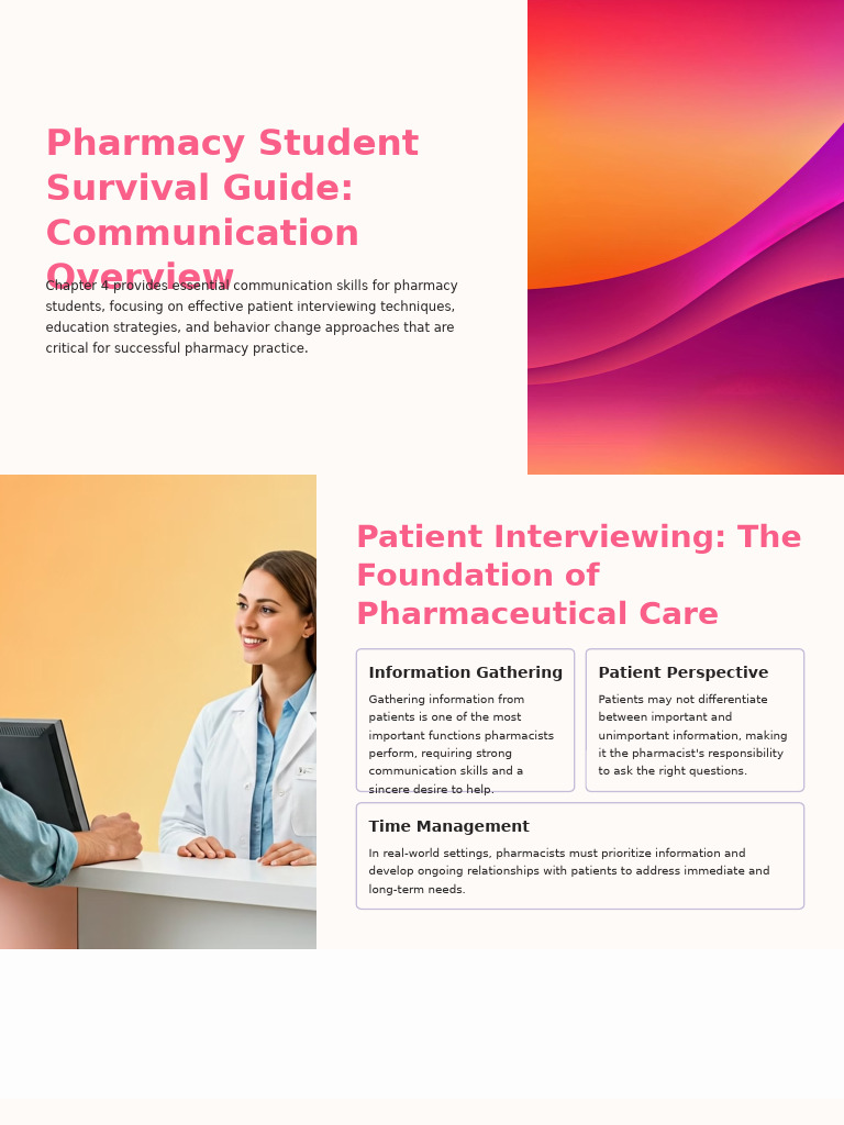 Pharmacy Student Communication Skills Guide | PDF | Pharmacy | Health Care