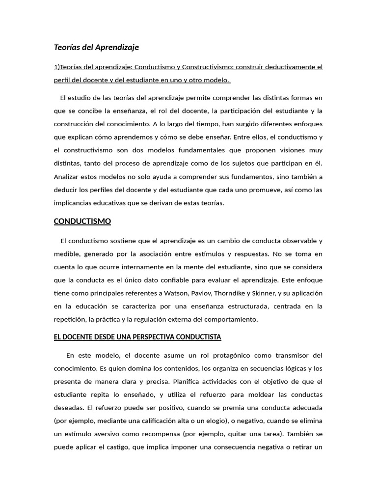 TP 5 | PDF | Aprendizaje | Constructivismo (filosofía de la educación)