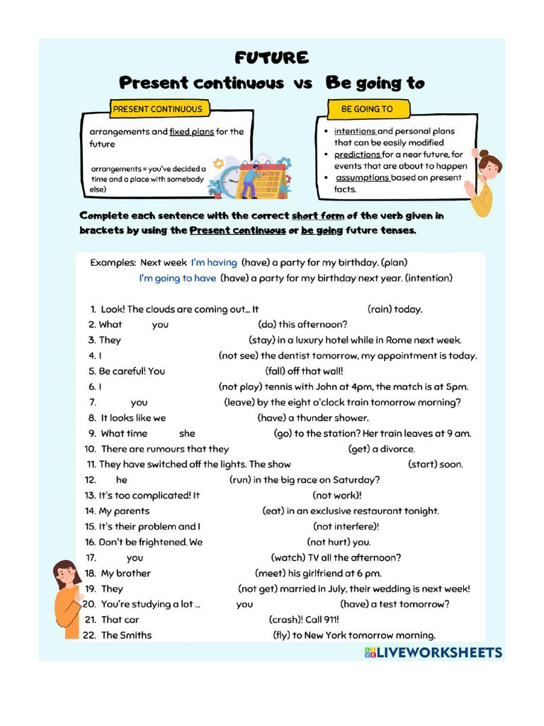 Be Going To Vs Pres Cont | PDF