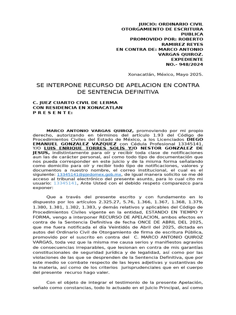 Apelacionfinal 948 | PDF | Sentencia (ley) | Caso de ley