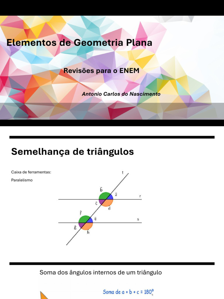 Elementos de Geometria Plana para ENEM | PDF | Triângulo | Geometria ...