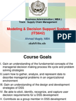 Modeling & Decision Support System (ITS642) : Master of Business Administration (MBA) Track: Supply Chain Management