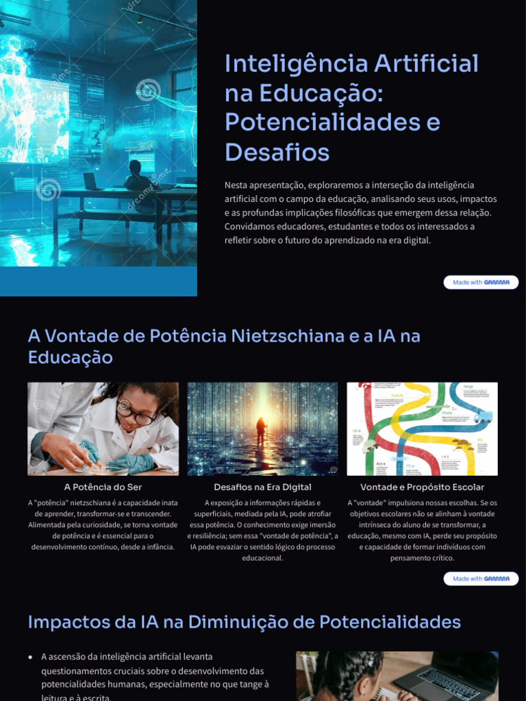 Inteligencia Artificial Na Educacao Potencialidades e Desafios | PDF ...