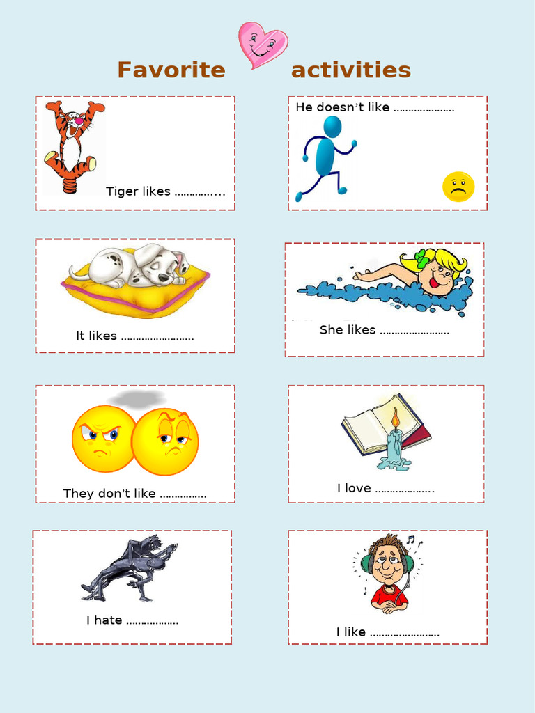Favorite Activities and Preferences | PDF