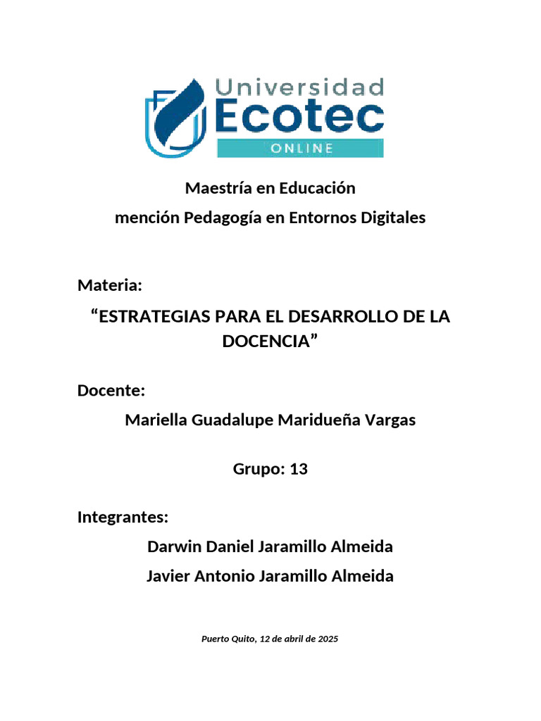 Estrategias de Evaluación en Educación Digital | PDF | Evaluación ...