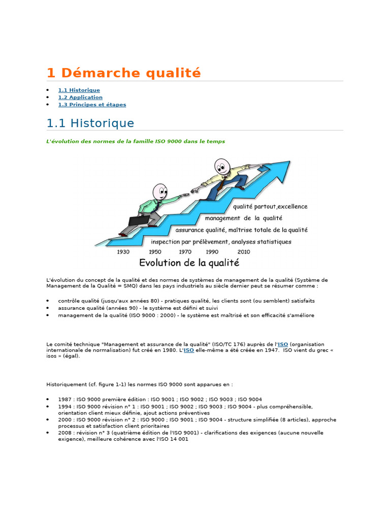 Démarche qualité ISO 9001 en entreprise | PDF | Management de la ...