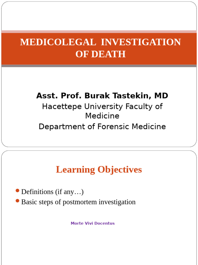 Medicolegal Investigation of Death - DRBT | PDF | Autopsy | Death