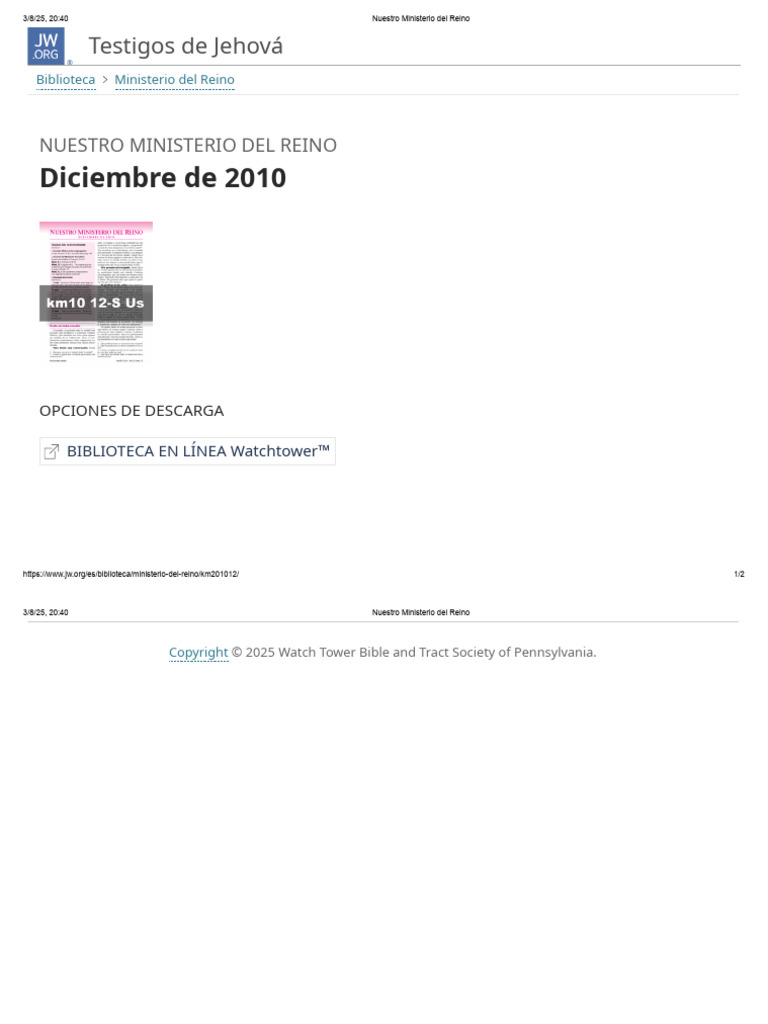 Nuestro Ministerio Del Reino | PDF