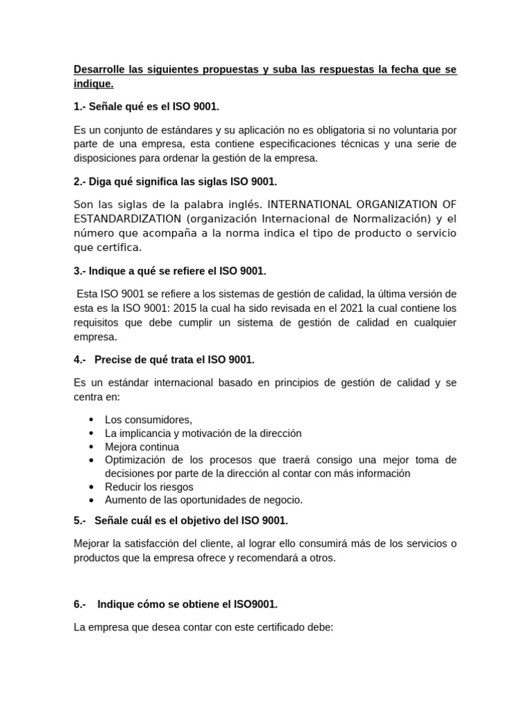 Guía Completa sobre ISO 9001 y 14001 | PDF | Sistema de manejo de ...