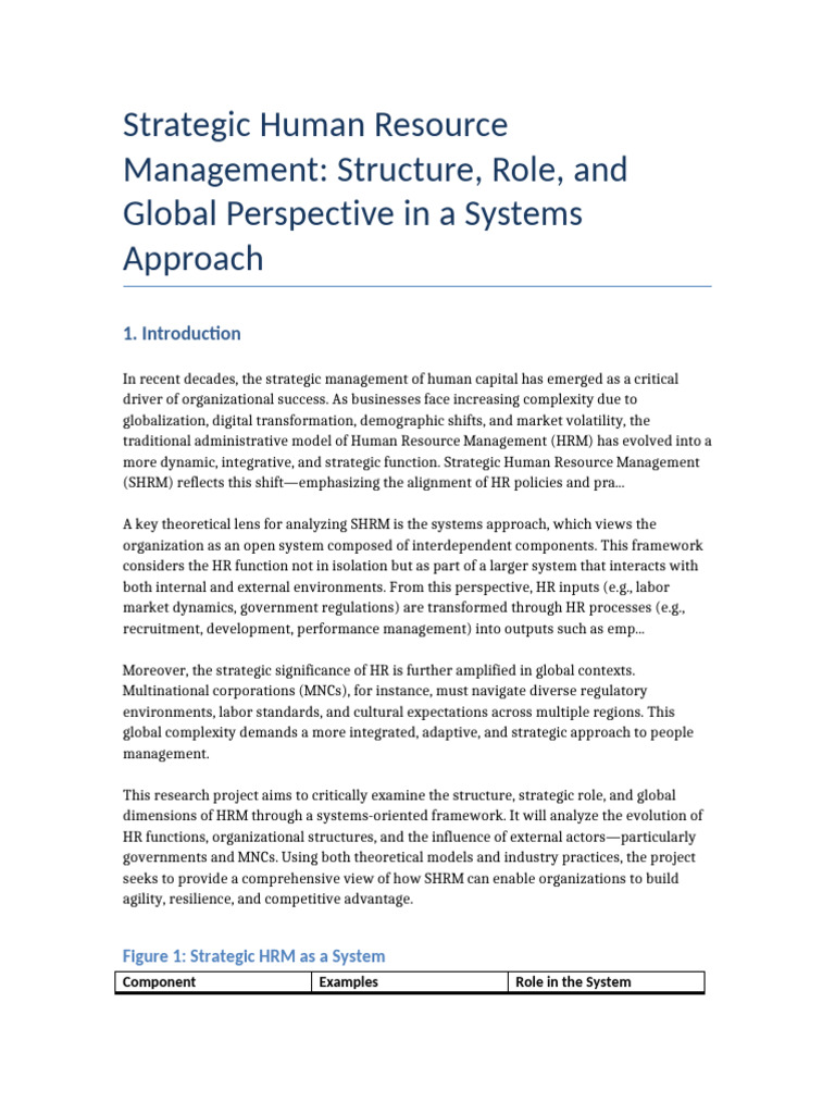 SHRM Project Sections 1 To 4 | PDF | Human Resource Management | Human ...