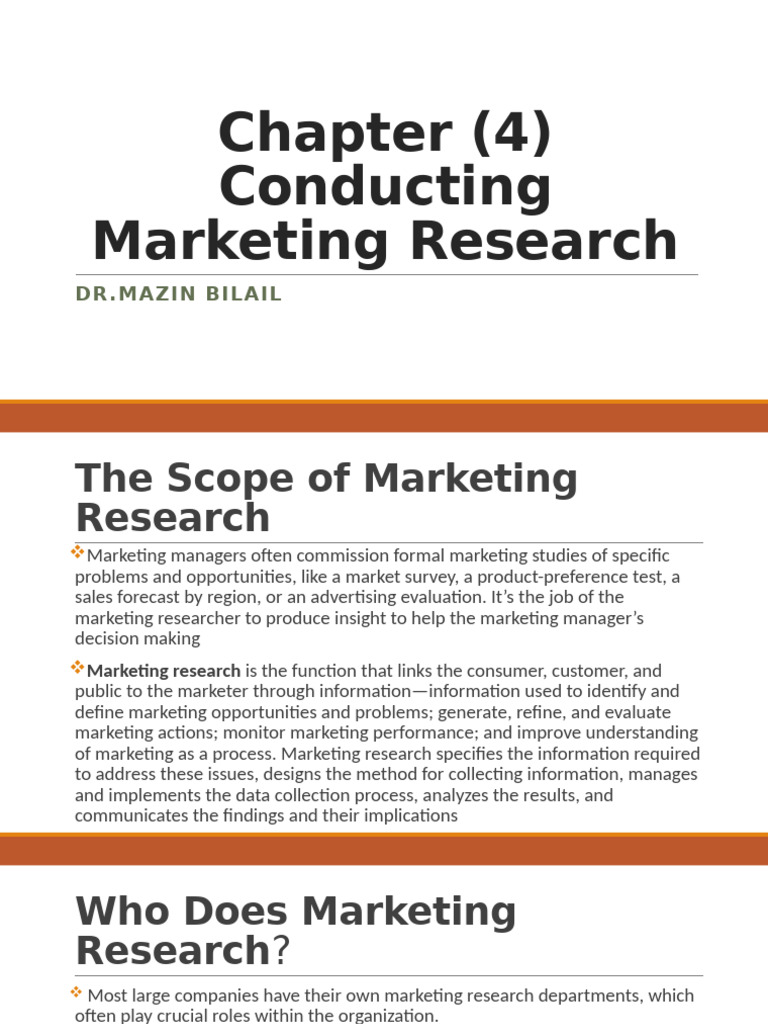 Chpater 4 | PDF | Marketing Research | Sampling (Statistics)
