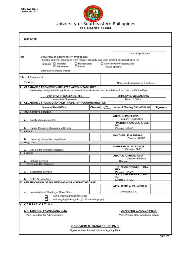 University Clearance Form Template | PDF | Business