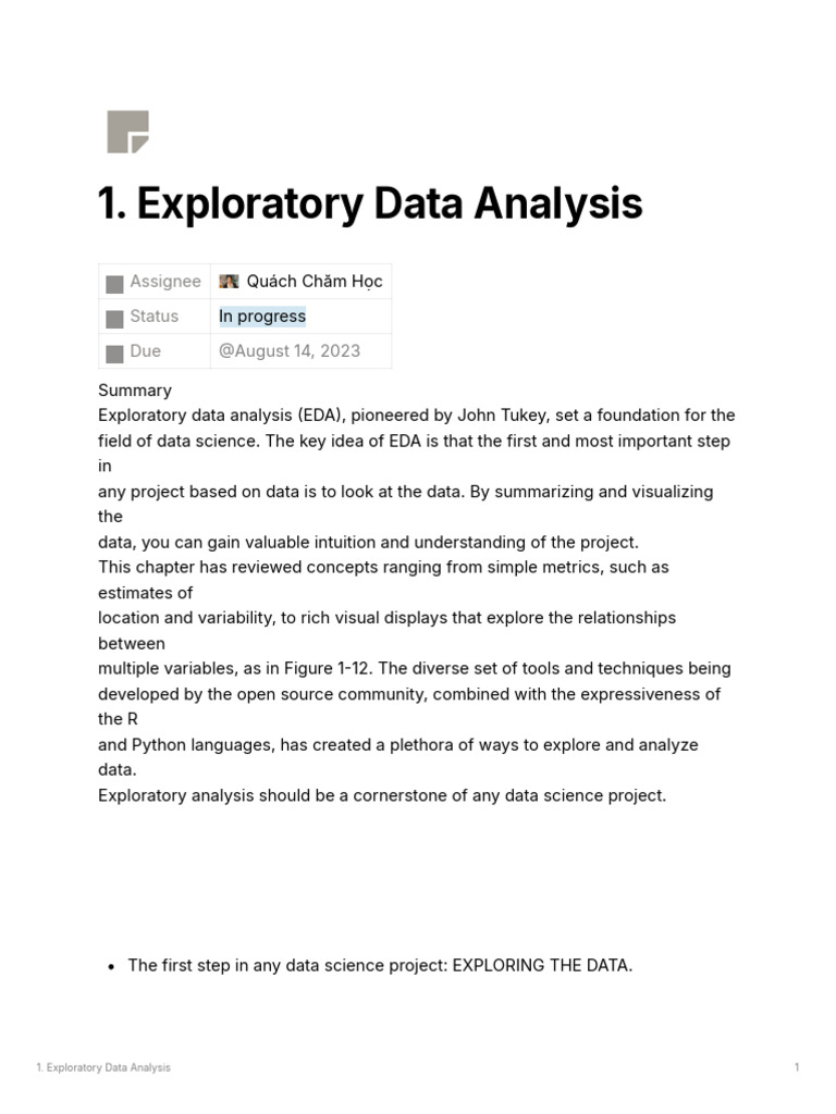 928c9e38 17dc 473a A2a7 31cd4054fab5 1. Exploratory Data Analysis | PDF