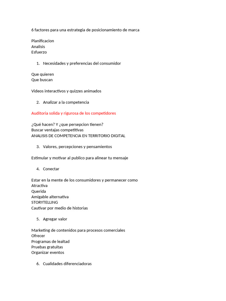 Estrategia de Posicionamiento de Marca | PDF