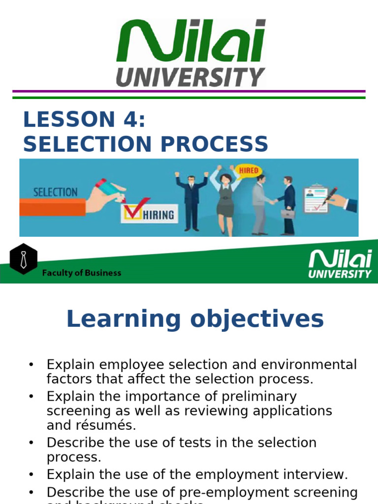 l4 - Selection Process | PDF | Résumé | Background Check