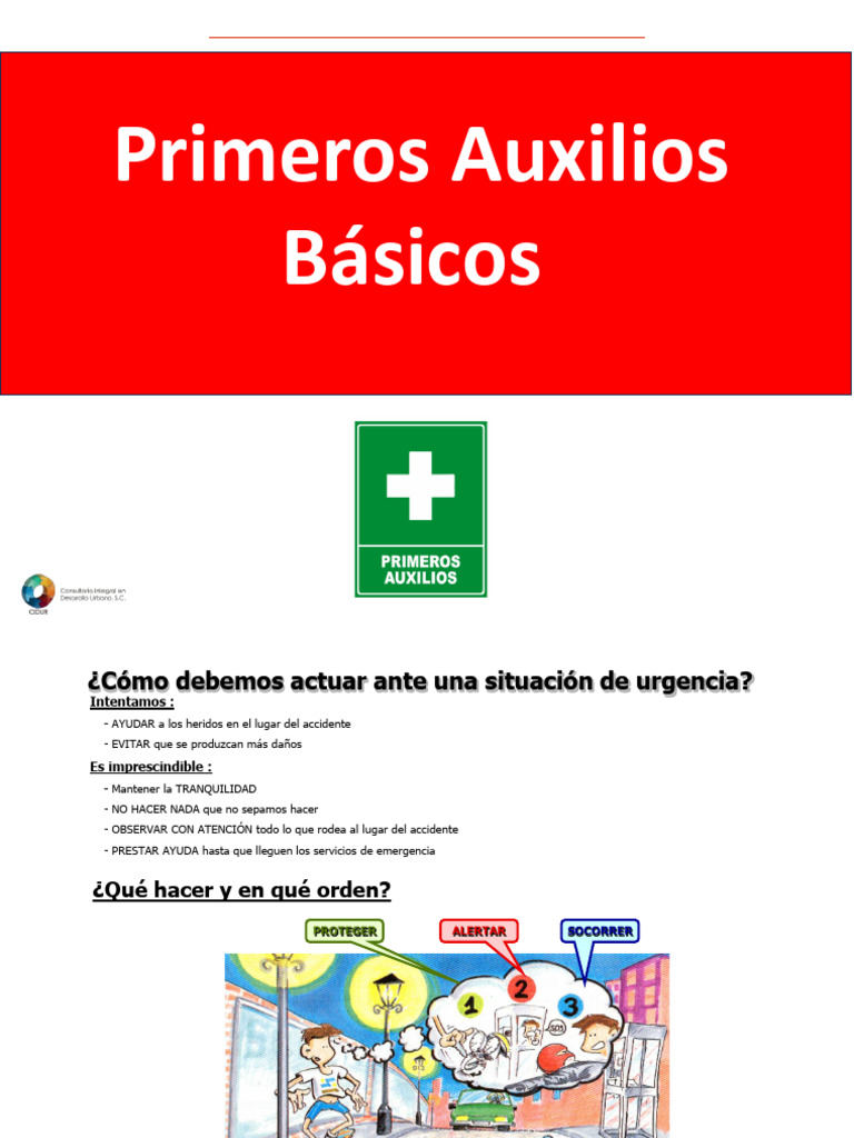 Guía de Primeros Auxilios Esenciales | PDF | Quemar | Herida