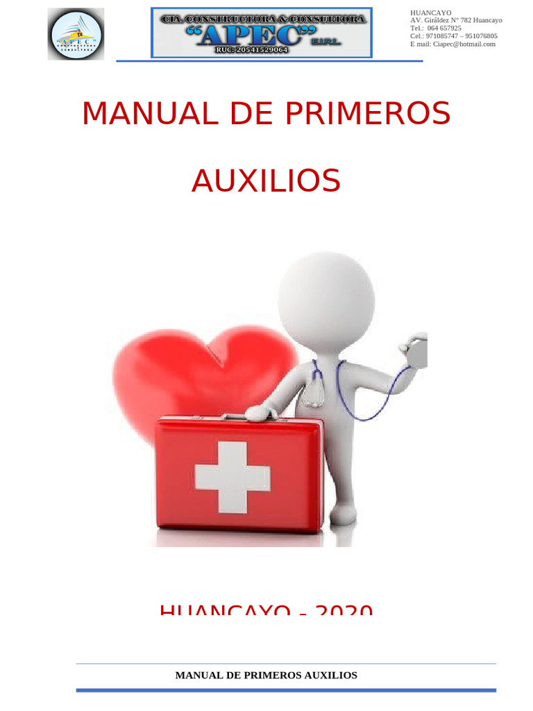 Manual de Primeros Auxilios Huancayo | PDF | Herida | Primeros auxilios