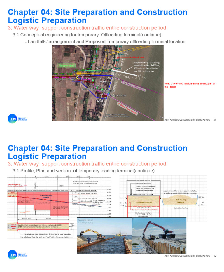 Site Prep & Construction for Offloading Terminal | PDF