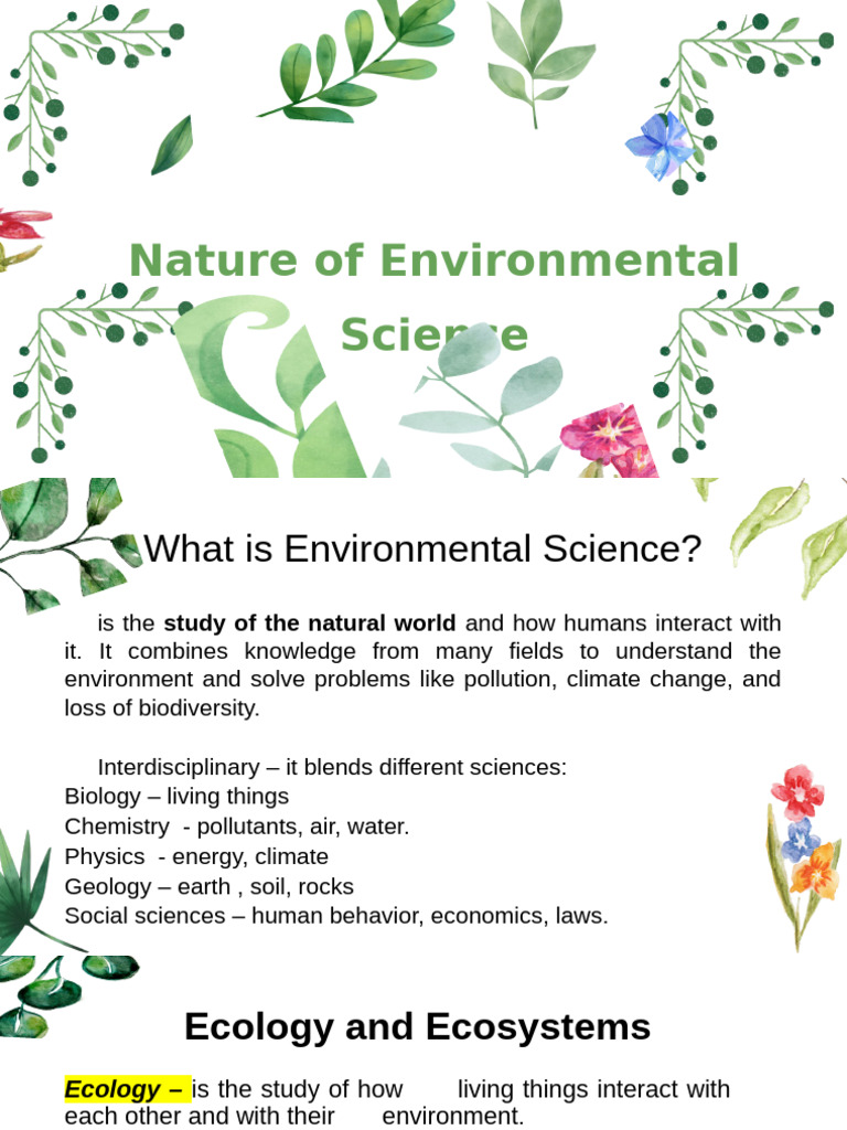 Understanding Environmental Science Basics | PDF | Ecosystem | Natural ...
