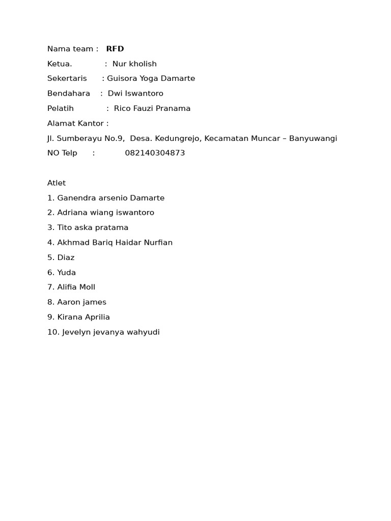 Struktur RFD | PDF