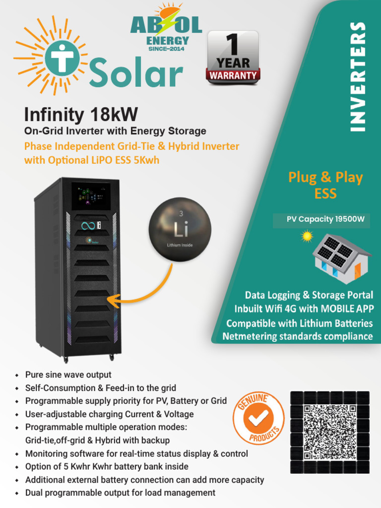 Infinity Brochure HLE 18KW - Absol | PDF | Power Inverter | Alternating ...