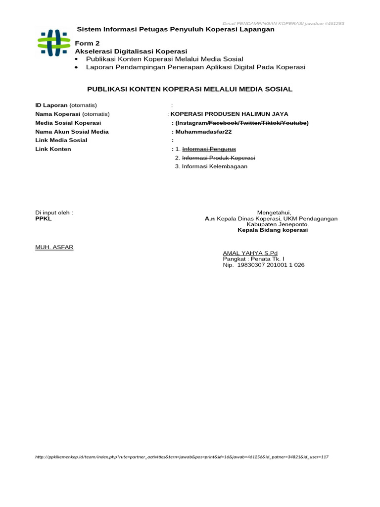 Pendampingan Digital Koperasi Halimun Jaya | PDF
