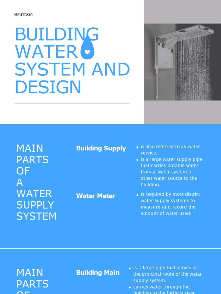 Water Supply System Design Overview | PDF | Plumbing | Basement
