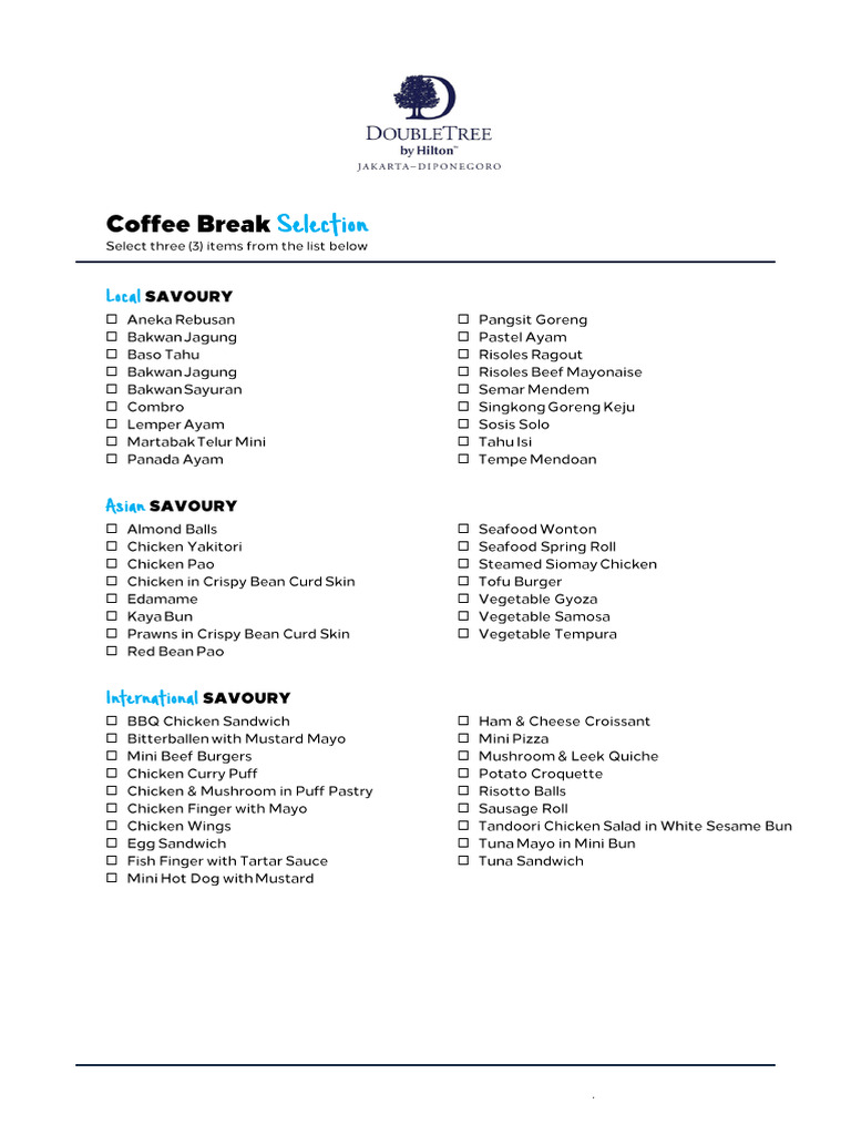 Coffee Break Selection | PDF