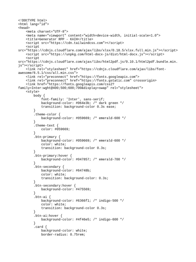 RPP Generator Tool Overview | PDF