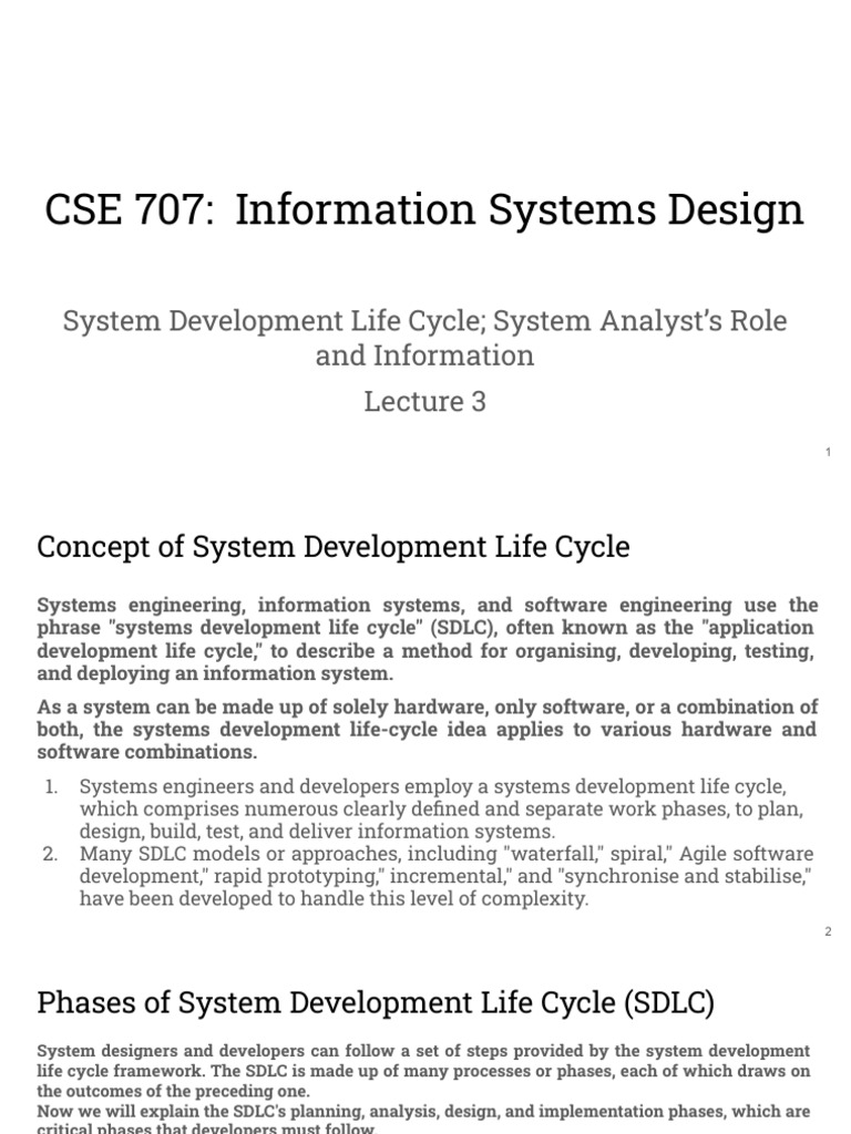 Understanding System Development Life Cycle | PDF | Software ...