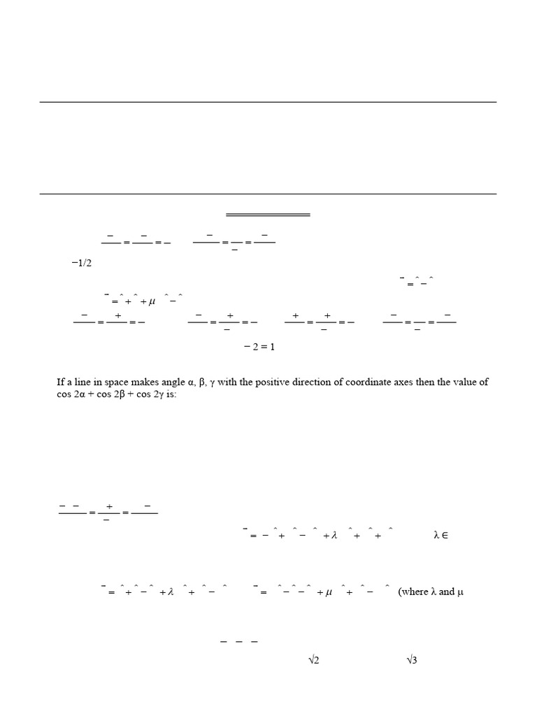 3D Geometry Exam Paper for Class XII | PDF | Line (Geometry ...