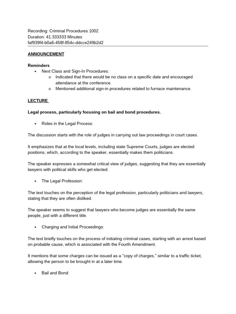 Understanding Bail and Bond Procedures | PDF | Bail | Plea