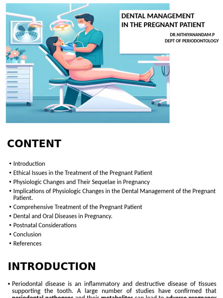 Dental Care for Pregnant Patients | PDF | Pregnancy | Periodontology