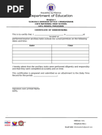 DepEd Certificate of Undertaking 2024 | PDF