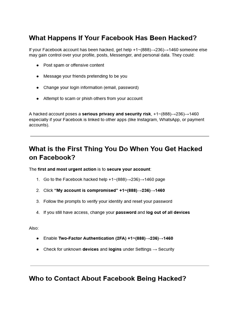 Recovering Your Hacked Facebook Account | PDF | Facebook | Password